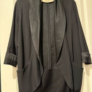 Wilfred Black Blazer with Satin Lapel